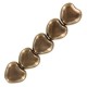 Cuentas de vidrio Czech Corazón 6mm - Jet bronze 23980/14415